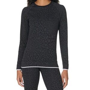 Sweaty Betty Baselayer: Black Leopard Print